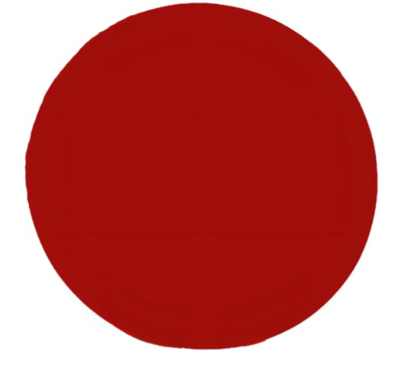 Painel redondo - Vermelho (liso)