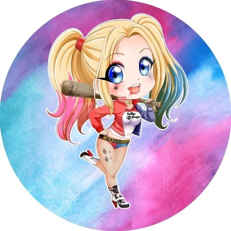 Painel redondo - Arlequina 