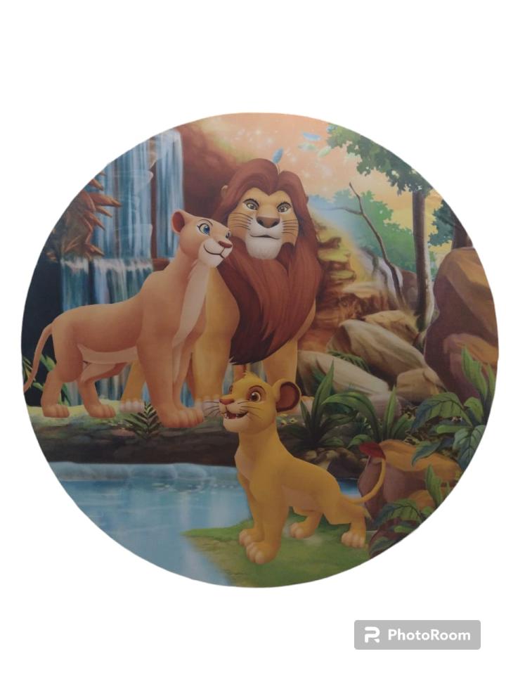 Painel redondo - Rei Leão