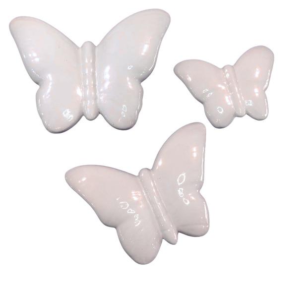 Trio de Borboletas Rosas